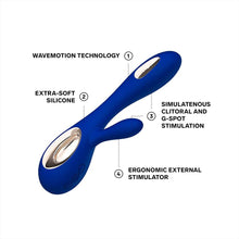 Load image into Gallery viewer, Lelo Soraya Wave Dual Action Vibrator Midnight Blue
