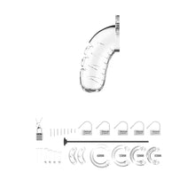 Load image into Gallery viewer, Man Cage 16 Male 4.5 Inch Clear Chastity Cage With Urethal Sound
