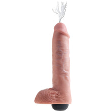 Load image into Gallery viewer, King Cock 11 Inch Squirting Cock With Balls Flesh
