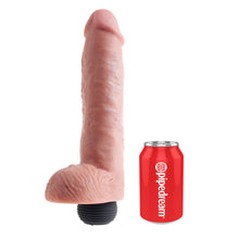 Load image into Gallery viewer, King Cock 11 Inch Squirting Cock With Balls Flesh
