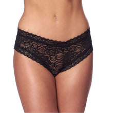 Load image into Gallery viewer, Romantic Black Open Back Briefs
