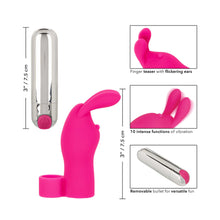 Load image into Gallery viewer, Intimate Play Pink Rechargeable Bunny Finger Vibrator

