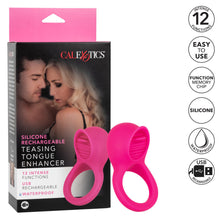 Load image into Gallery viewer, Rechargeable Teasing Tongue Enhancer Cock Ring
