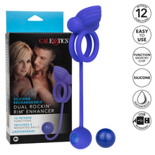 Load image into Gallery viewer, Rechargeable Dual Rockin Rim Enhancer Cock Ring
