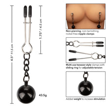 Load image into Gallery viewer, Nipple Grips Weighted Tweezer Nipple Clamps
