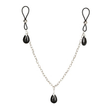 Load image into Gallery viewer, Nipple Play Non Piercing Nipple Chain Jewellery Onyx
