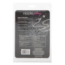 Load image into Gallery viewer, Nipple Play Non Piercing Nipple Chain Jewellery Onyx
