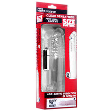 Load image into Gallery viewer, Size Matters Clear Vibrating Penis Sleeve
