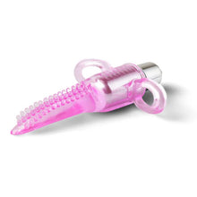 Load image into Gallery viewer, Clear Pink Vibrating Tongue Finger Vibrator
