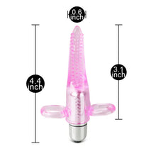 Load image into Gallery viewer, Clear Pink Vibrating Tongue Finger Vibrator
