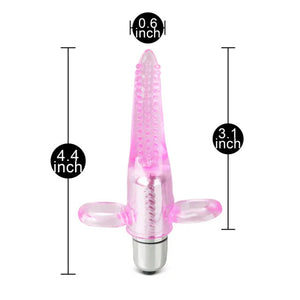 Clear Pink Vibrating Tongue Finger Vibrator