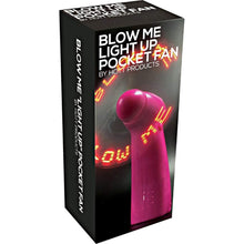 Load image into Gallery viewer, Blow Me Light Up Pocket Fan Pink
