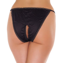 Load image into Gallery viewer, Black Crotchless Tanga

