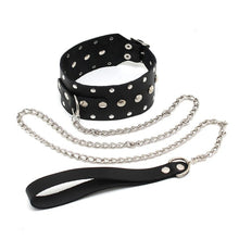 Load image into Gallery viewer, Leather Collar And Chain
