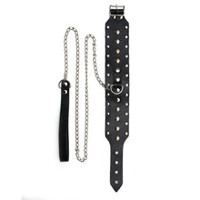 Load image into Gallery viewer, Leather Collar And Chain
