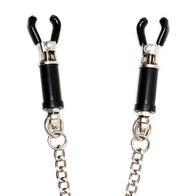 Load image into Gallery viewer, Silver Nipple Clamps With Chain
