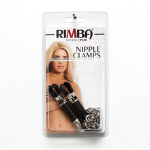 Load image into Gallery viewer, Silver Nipple Clamps With Chain
