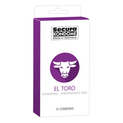 adult sex toy Secura Kondome El Toro Performance Ring x12 CondomsCondoms > Control CondomsRaspberry Rebel