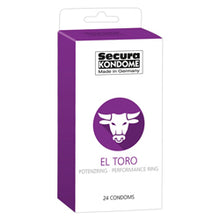 Load image into Gallery viewer, adult sex toy Secura Kondome El Toro Performance Ring x24 CondomsCondoms &gt; Control CondomsRaspberry Rebel
