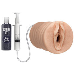 adult sex toy Squirting Pussy Stroker with Joy Juice VanillaSex Toys > Sex Toys For Men > MasturbatorsRaspberry Rebel