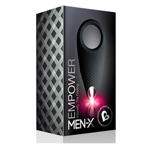 adult sex toy Rocks Off Empower MenX Cockring Black> Sex Toys For Men > Love Ring VibratorsRaspberry Rebel
