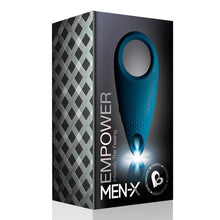 Load image into Gallery viewer, adult sex toy Rocks Off Empower MenX Cockring Blue&gt; Sex Toys For Men &gt; Love Ring VibratorsRaspberry Rebel
