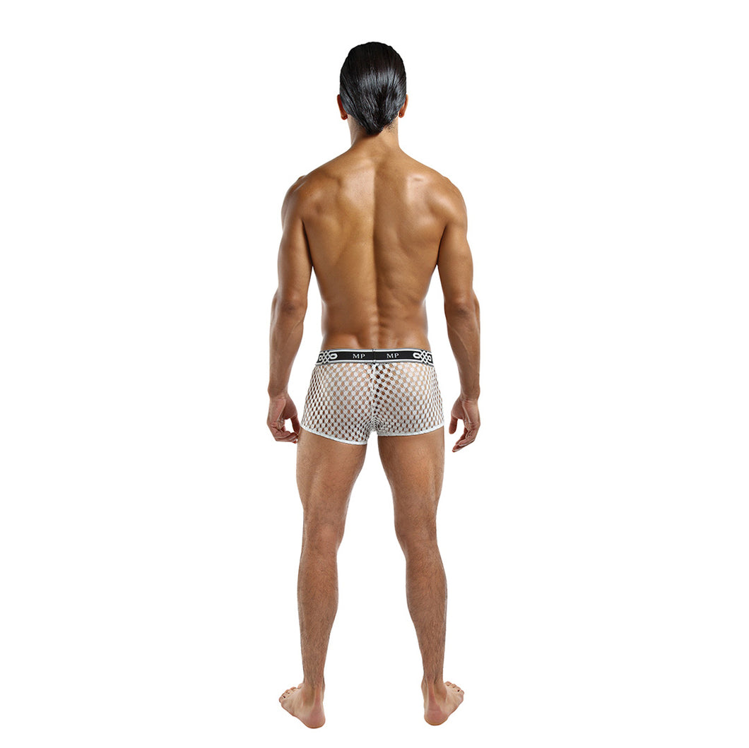 adult sex toy Male Power Peep Show Mini Short WhiteClothes > Sexy Briefs > MaleRaspberry Rebel