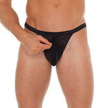 Load image into Gallery viewer, adult sex toy Mens Black GString With PouchClothes &gt; Sexy Briefs &gt; MaleRaspberry Rebel
