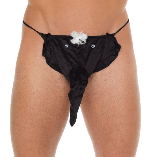 adult sex toy Mens Black GString With Elephant Animal PouchClothes > Sexy Briefs > MaleRaspberry Rebel