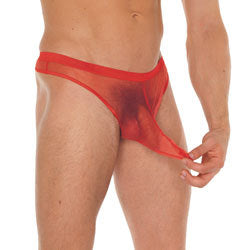 adult sex toy Mens Red GString With Penis SleeveClothes > Sexy Briefs > MaleRaspberry Rebel