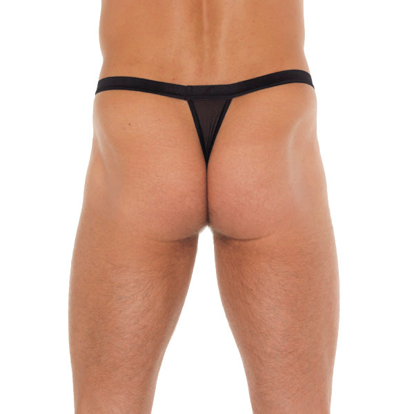 adult sex toy Mens Black GString With Red PouchClothes > Sexy Briefs > MaleRaspberry Rebel