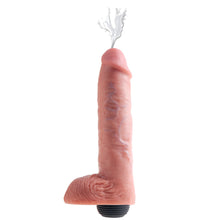 Load image into Gallery viewer, adult sex toy King Cock 11 Inch Squirting Cock With Balls FleshSex Toys &gt; Realistic Dildos and Vibes &gt; Squirting DildosRaspberry Rebel
