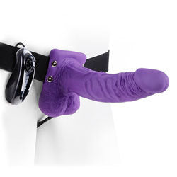 adult sex toy Fetish Fantasy Series 7 Inch Vibrating Hollow Strap On PurpleSex Toys > Realistic Dildos and Vibes > Hollow Strap OnsRaspberry Rebel