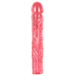 adult sex toy Classic 10 Inch Pink Jelly DongSex Toys > Realistic Dildos and Vibes > Penis DildoRaspberry Rebel