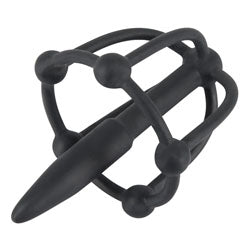 adult sex toy Silicone Penis Plug WIth Glans CageBondage Gear > Cock and Ball BondageRaspberry Rebel