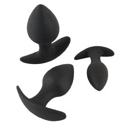 adult sex toy Black Velvet Silicone Three Piece Anal Training SetAnal Range > Butt PlugsRaspberry Rebel