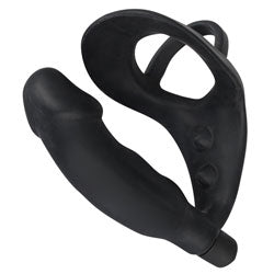 adult sex toy Black Velvets Cock Ring And Vibrating Anal PlugAnal Range > Prostate MassagersRaspberry Rebel