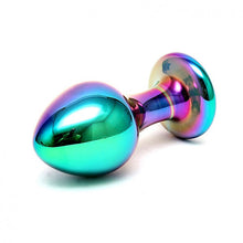 Load image into Gallery viewer, adult sex toy Sensual Multi Coloured Glass Melany Anal DildoSex Toys &gt; GlassRaspberry Rebel
