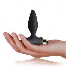 Load image into Gallery viewer, adult sex toy Rocks Off Plug Petite Sensations Black Butt Plug&gt; Anal Range &gt; Vibrating ButtplugRaspberry Rebel

