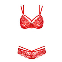Load image into Gallery viewer, adult sex toy Red Lace Bra And GStringClothes &gt; Bra SetsRaspberry Rebel

