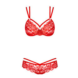 adult sex toy Red Lace Bra And GStringClothes > Bra SetsRaspberry Rebel