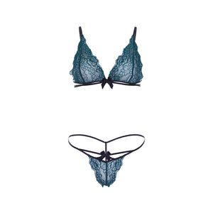 adult sex toy Leg Avenue Teal Lace Bralette And Matching String PantyClothes > Bra SetsRaspberry Rebel