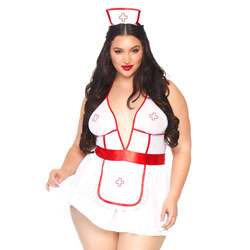 adult sex toy Leg Avenue Roleplay Night Shift Nurse Plus Size UK 18 to 22Clothes > Plus Size LingerieRaspberry Rebel