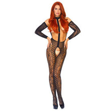 Load image into Gallery viewer, adult sex toy Leg Avenue Reversible Long Sleeved Bodystocking UK 814Clothes &gt; Bodies and PlaysuitsRaspberry Rebel
