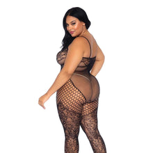 Load image into Gallery viewer, adult sex toy Leg Avenue Lace and Net Body Stocking UK 18 to 22Clothes &gt; Plus Size LingerieRaspberry Rebel
