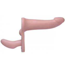 adult sex toy Plena II Double Penetration Strap OnSex Toys > Realistic Dildos and Vibes > Strap on DildoRaspberry Rebel