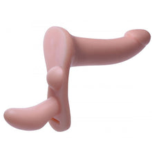 Load image into Gallery viewer, adult sex toy Plena II Double Penetration Strap OnSex Toys &gt; Realistic Dildos and Vibes &gt; Strap on DildoRaspberry Rebel
