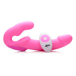 adult sex toy Strap U Urge Rechargeable Vibrating Strapless Strap OnSex Toys > Realistic Dildos and Vibes > Strapless Strap OnsRaspberry Rebel