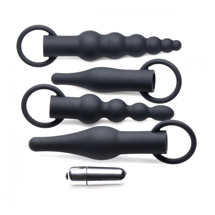 adult sex toy Premium Ringed Rimmers Training Set> Anal Range > Vibrating ButtplugRaspberry Rebel