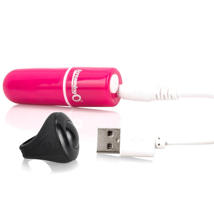 adult sex toy Screaming O Charged Vooom Pink Remote Control Bullet Vibe> Sex Toys For Ladies > Mini VibratorsRaspberry Rebel